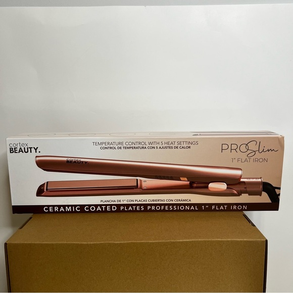 Cortex Beauty Pro Slim 1" Flat Iron For Straightening Ceramic Coated Plates - Picture 1 of 2